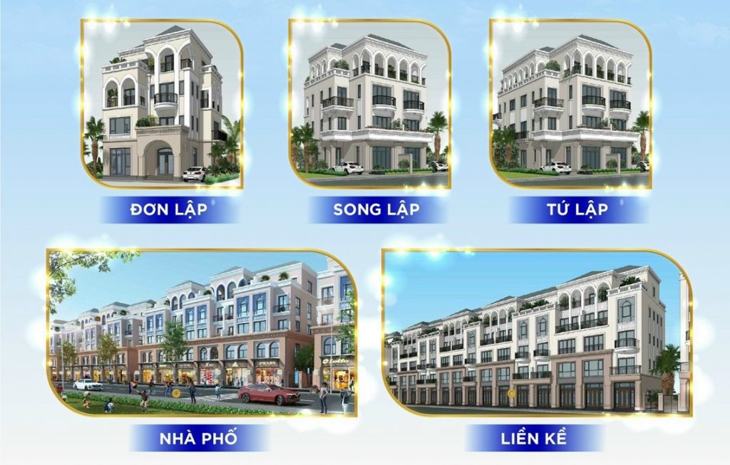 Các loại hình sản phẩm tại vinhomes ocean park 2